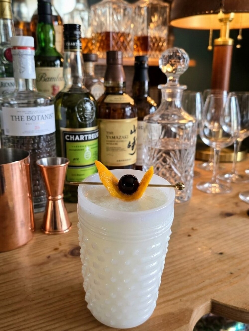 Vintage White Hobnob Milk Glasses